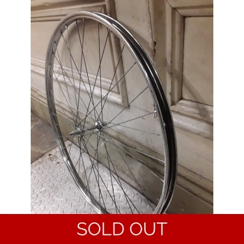 26x1 3/8 ISO590 Serrated Sidewall Front Wheel Chrome - NOS